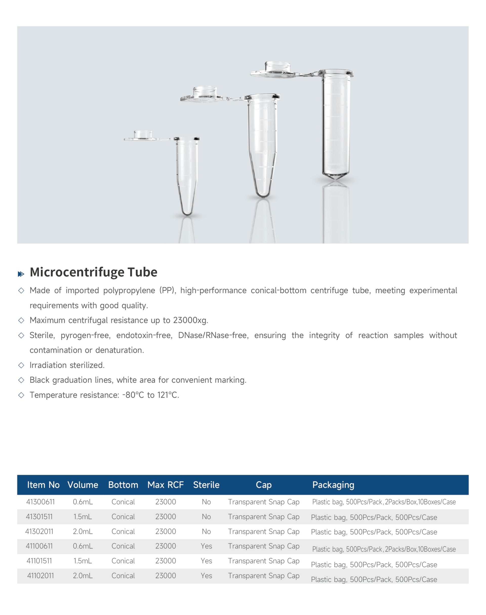Tubes de Microcentrifugation - Detail 1
